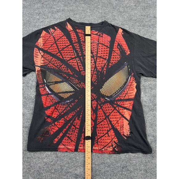 Vintage Marvel Spider-Man Full Face Graphic Tee 2000s Black XL - Picture 11 of 14